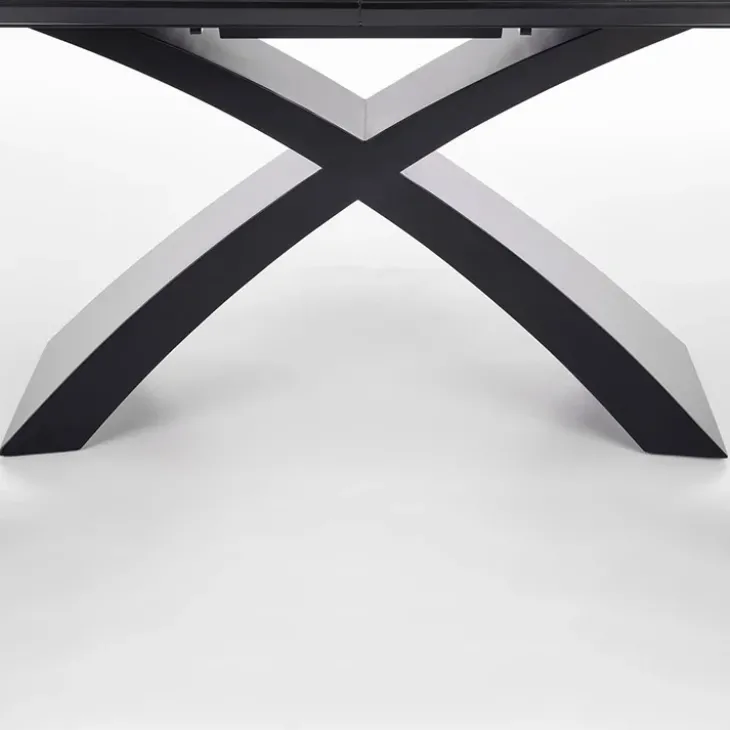Tavolo allungabile moderno 180/220cm grigio scuro nero Borgia