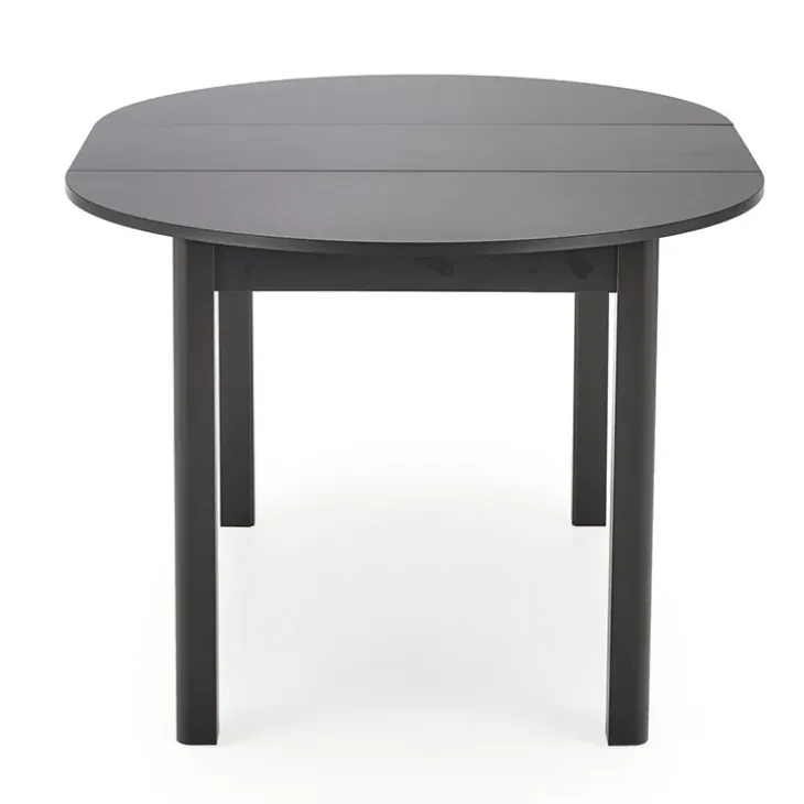 Tavolo allungabile rotondo 102/142cm moderno nero Caienna
