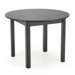 Tavolo allungabile rotondo 102/142cm moderno nero Caienna