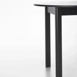 Tavolo allungabile rotondo 102/142cm moderno nero Caienna
