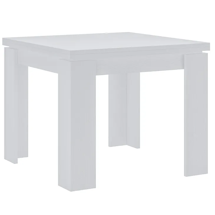 Tavolo allungabile 90x90cm moderno a libro bianco frassinato Calla