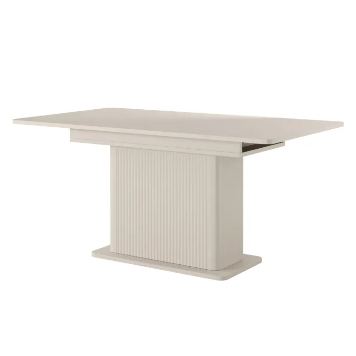 Tavolo allungabile 160/200x90cm rettangolare beige cannettato Ramis