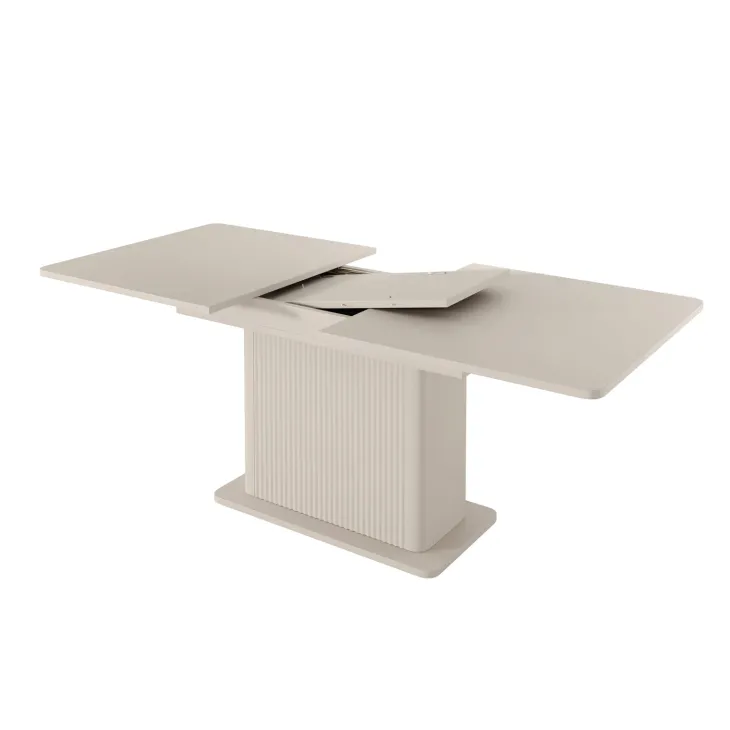 Tavolo allungabile 160/200x90cm rettangolare beige cannettato Ramis