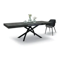Tavolo 160/240 cm allungabile acciaio ossidato metallo Otab