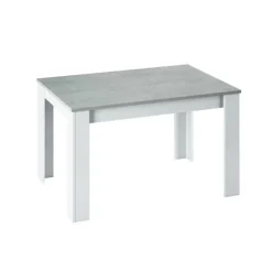 Tavolo 140/190cm allungabile moderno bianco opaco cemento Zander