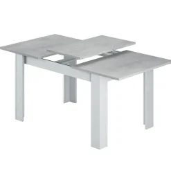 Tavolo 140/190cm allungabile moderno bianco opaco cemento Zander