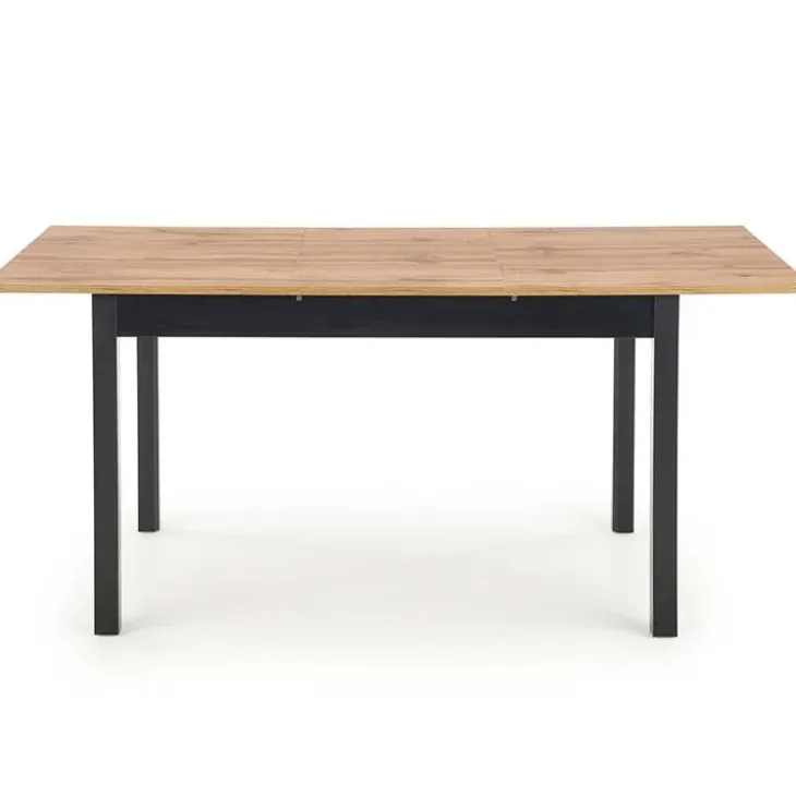 Tavolo 124/168cm allungabile moderno rovere wotan nero Sabo