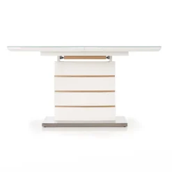 Tavolo 140/180cm allungabile moderno bianco lucido quercia Driade