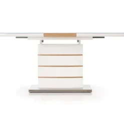 Tavolo 140/180cm allungabile moderno bianco lucido quercia Driade