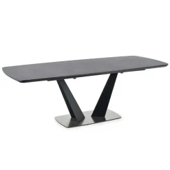 Tavolo 160/220cm allungabile moderno grigio scuro nero Sienna