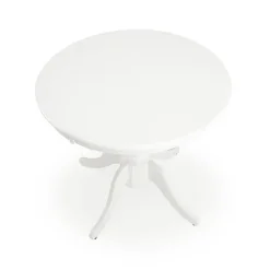 Tavolo 90/124cm allungabile rotondo moderno bianco Circle