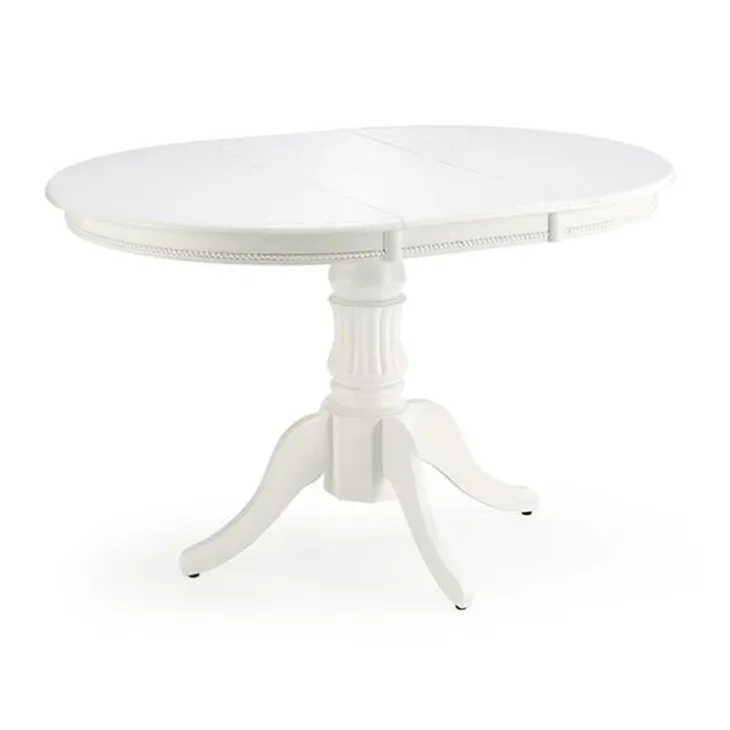 Tavolo 90/124cm allungabile rotondo moderno bianco Circle