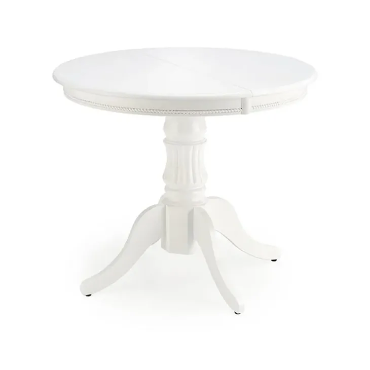 Tavolo 90/124cm allungabile rotondo moderno bianco Circle
