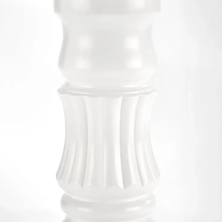 Tavolo 90/124cm allungabile rotondo moderno bianco Circle