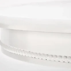Tavolo 90/124cm allungabile rotondo moderno bianco Circle