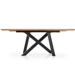 Tavolo 160/200cm allungabile rovere acciaio nero Papavero Gihome®