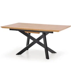 Tavolo 160/200cm allungabile rovere acciaio nero Papavero Gihome®