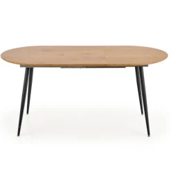 Tavolo 120/160cm allungabile rovere naturale nero Oreon
