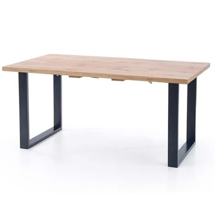 Tavolo 135/185cm allungabile rovere miele nodato nero Murten