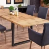 Tavolo 160/250cm allungabile rovere nodato acciaio nero Cardiff