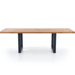 Tavolo 160/250cm allungabile rovere nodato acciaio nero Cardiff