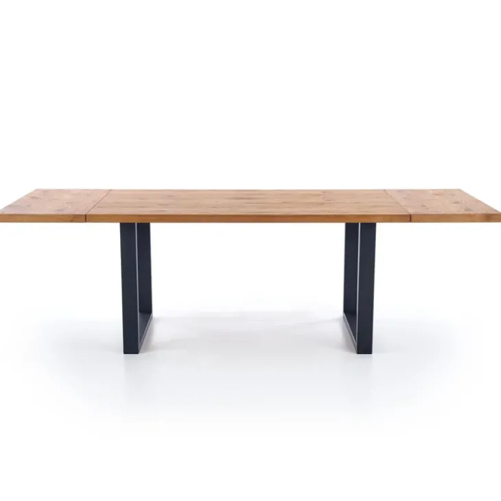Tavolo 160/250cm allungabile rovere nodato acciaio nero Cardiff