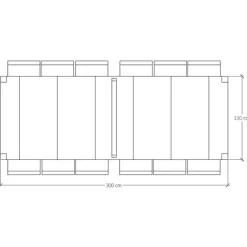 Tavolo 50/300cm consolle allungabile bianco frassino Pandora 110 Gihome®