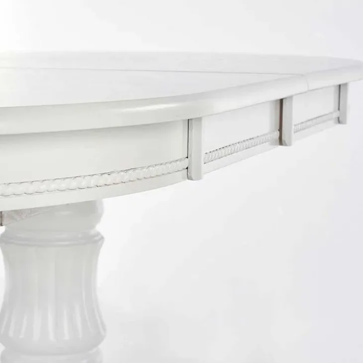 Tavolo 150/190cm da pranzo allungabile moderno bianco lucido Duncan