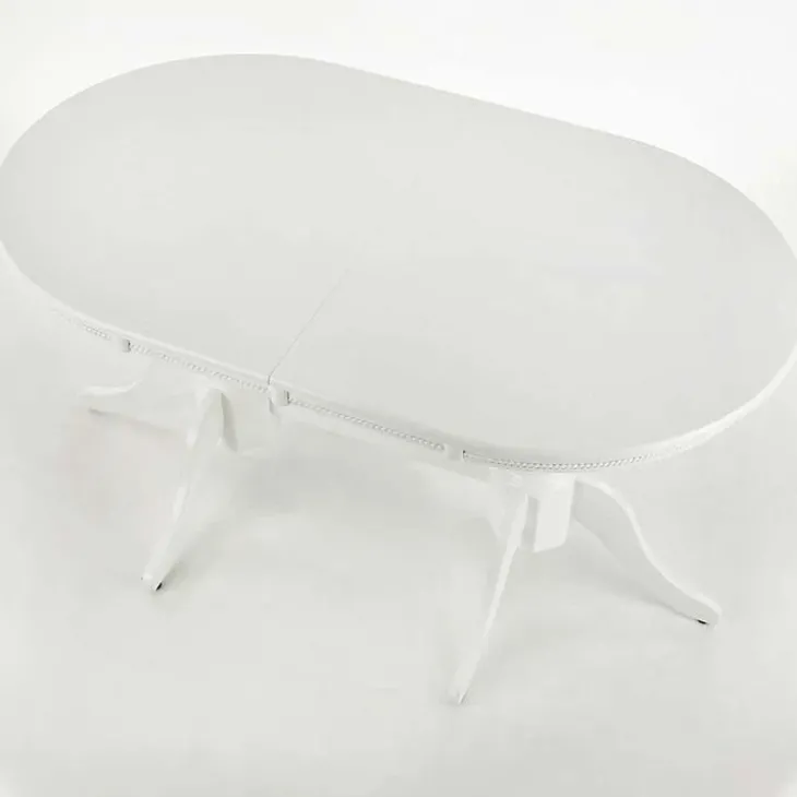 Tavolo 150/190cm da pranzo allungabile moderno bianco lucido Duncan