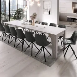 Tavolo consolle allungabile 54/306cm grigio cemento Grace Gihome®