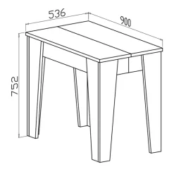 Tavolo consolle allungabile 54/306cm grigio cemento Grace Gihome®