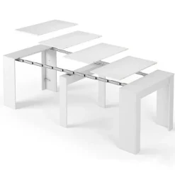 Tavolo consolle allungabile 51/237cm bianco lucido Atalanta