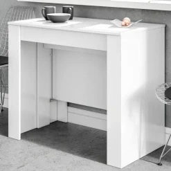 Tavolo consolle allungabile 51/237cm bianco lucido Asia Gihome®