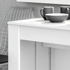 Tavolo consolle allungabile 51/237cm bianco lucido Asia Gihome®