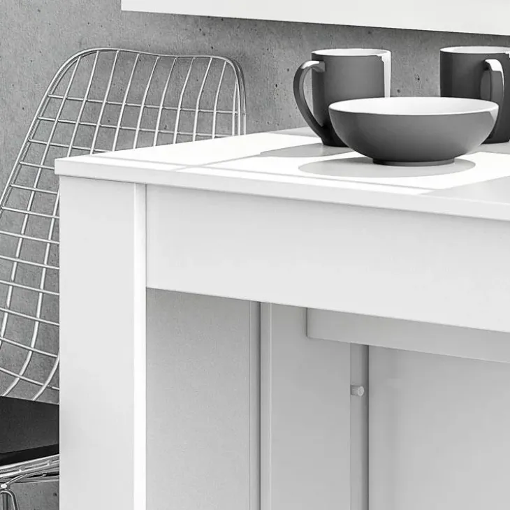 Tavolo consolle allungabile 51/237cm bianco lucido Asia Gihome®