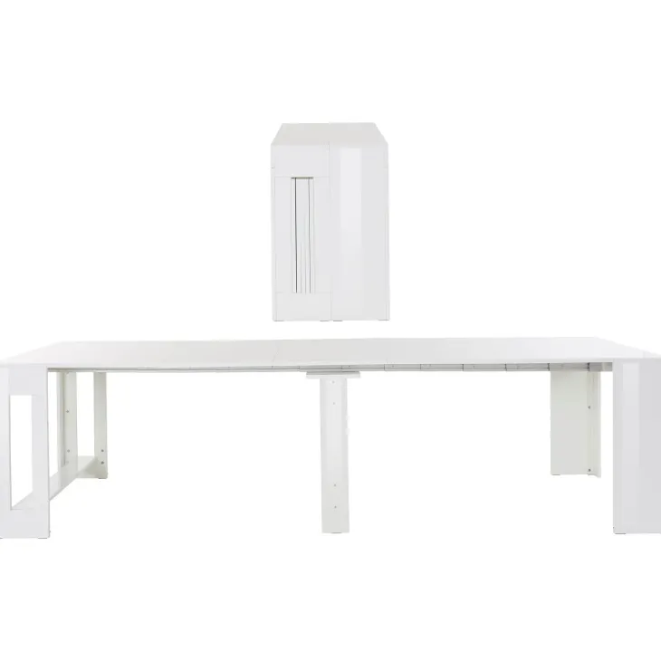 Tavolo consolle allungabile 50-300cm bianco frassinato Zenzero