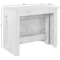 Tavolo consolle allungabile 50-300cm grigio cemento Zenzero