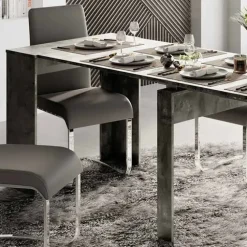 Tavolo consolle allungabile 54/252cm ossido nobilitato Violette
