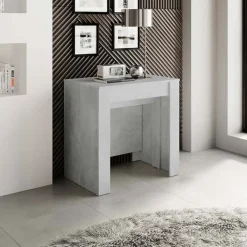 Tavolo consolle allungabile moderno 54/252cm grigio cemento Violette