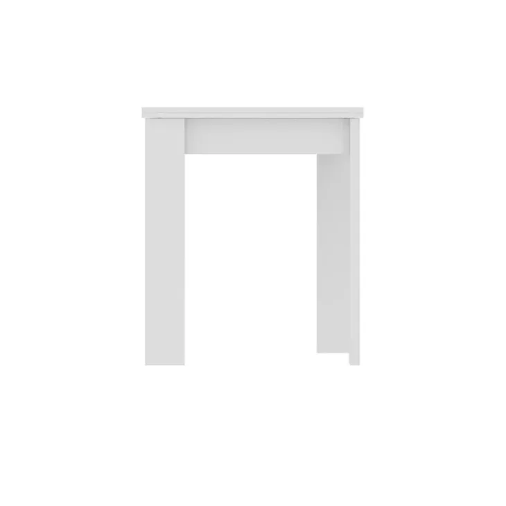 Tavolo da cucina allungabile 67-134x67cm in legno bianco Koke