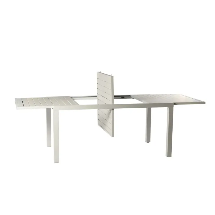 Tavolo da giardino allungabile 160/240x90cm in alluminio bianco Brezza