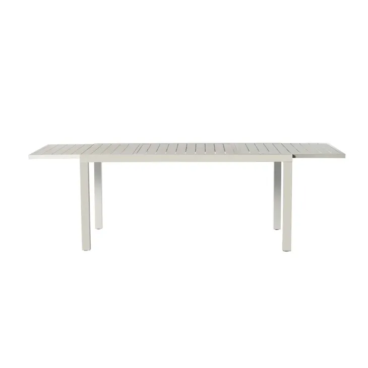 Tavolo da giardino allungabile 160/240x90cm in alluminio bianco Brezza