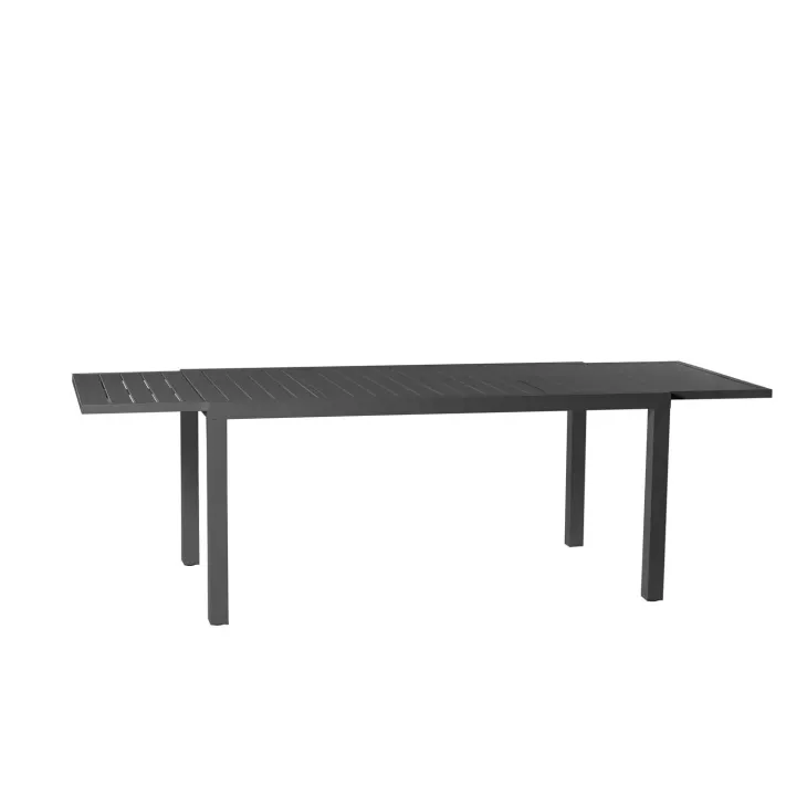 Tavolo da giardino allungabile 160/240x90cm in alluminio antracite Brezza