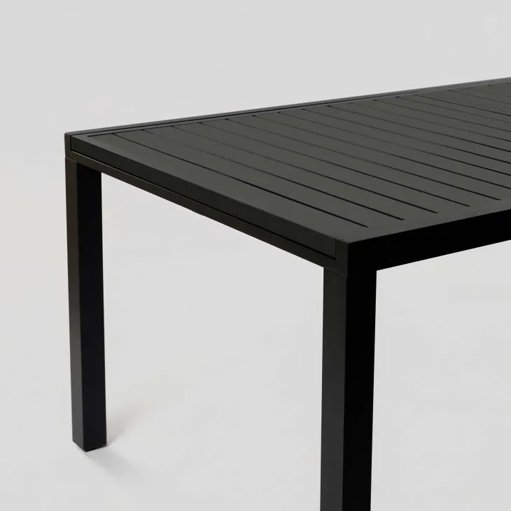 Tavolo da giardino allungabile 160/240x90cm in alluminio antracite Brezza