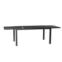 Tavolo da giardino allungabile 160/240x90cm in alluminio antracite Brezza