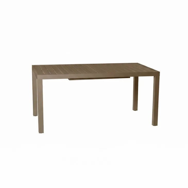 Tavolo da giardino allungabile 160/240x90cm in alluminio tortora Brezza
