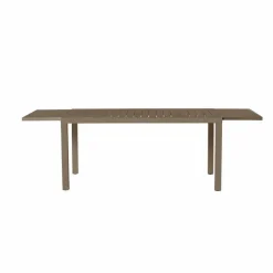 Tavolo da giardino allungabile 160/240x90cm in alluminio tortora Brezza