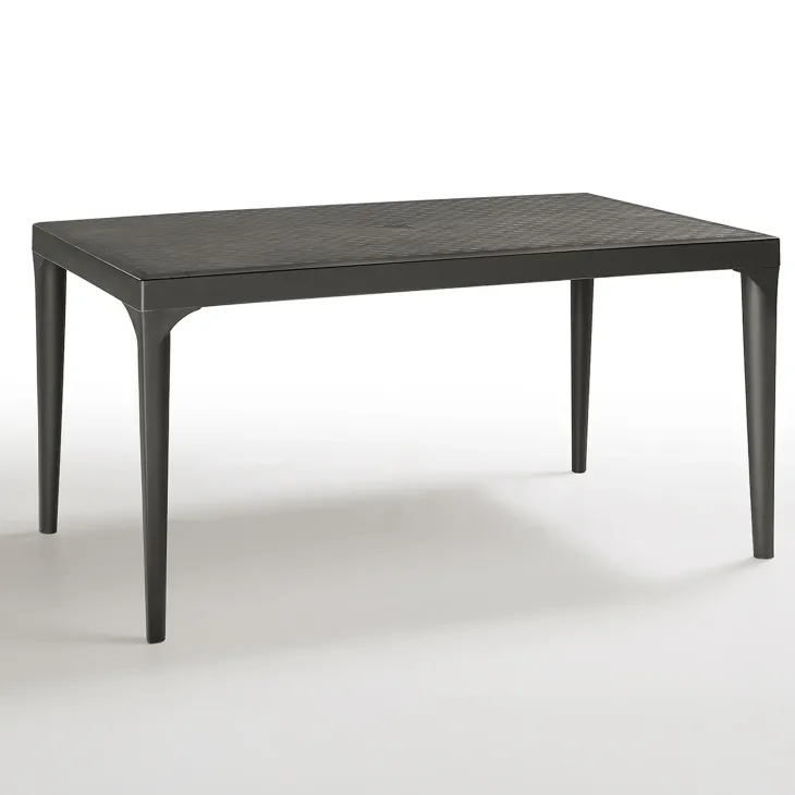 Tavolo da giardino esterno bar dehors 150x74 cm antracite Levanzo