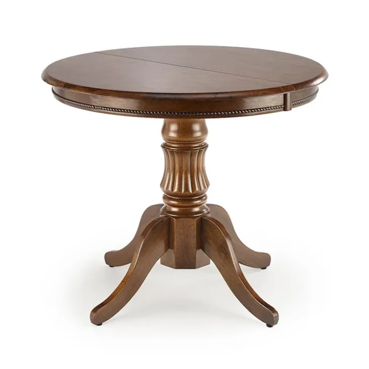 Tavolo da pranzo allungabile rotondo 90/124cm noce scuro Circle
