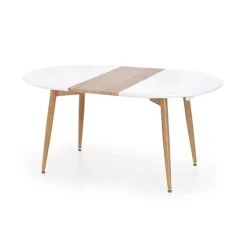 Tavolo da pranzo allungabile 160/200cm bianco opaco rovere Giove Gihome®